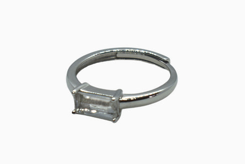 Ameya अमेय | Bergkristall | Ring | Silber | Rhodiniert